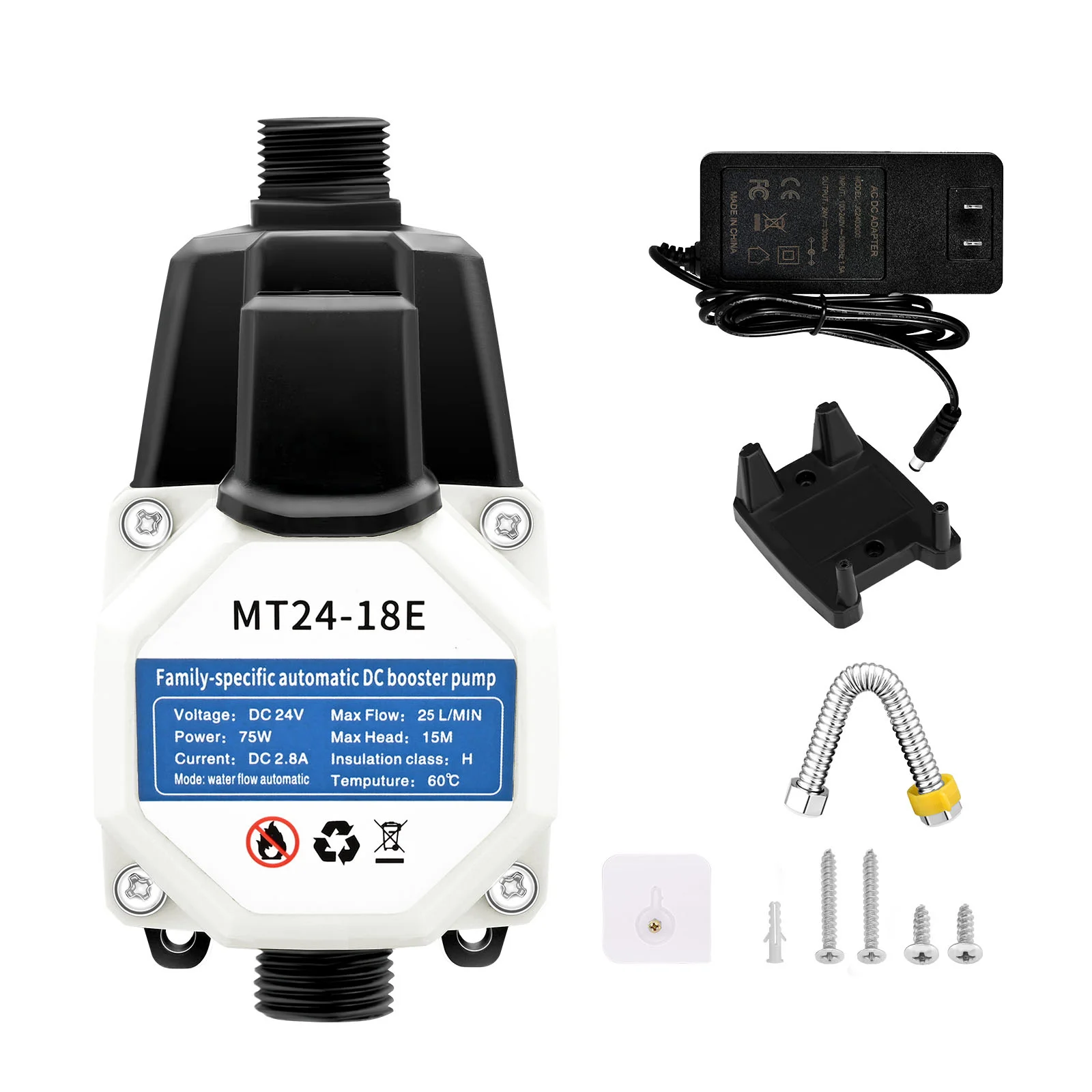 DC 24V 75W Water Pressure Booster Pumps Auto Controller Water Pressure Lift Pump Home Kitchen Water Heater Boost Pump
DC 24V 75W Water Pressure Booster Pumps Auto Controller Water Pressure Lift Pump Home Kitchen Water Heater Boost Pump