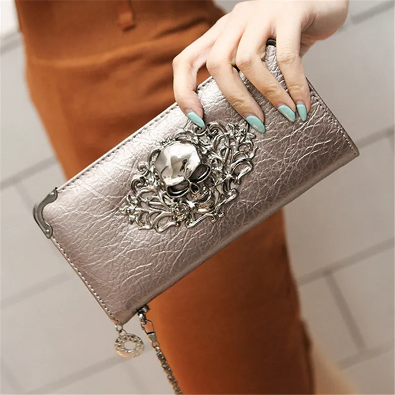 2021 Hot Fashion Metal Skull Pattern PU Leather Long Wallets Women Wallets Portable Casual Lady Cash Purse Card Holder Gift
2021 Hot Fashion Metal Skull Pattern PU Leather Long Wallets Women Wallets Portable Casual Lady Cash Purse Card Holder Gift