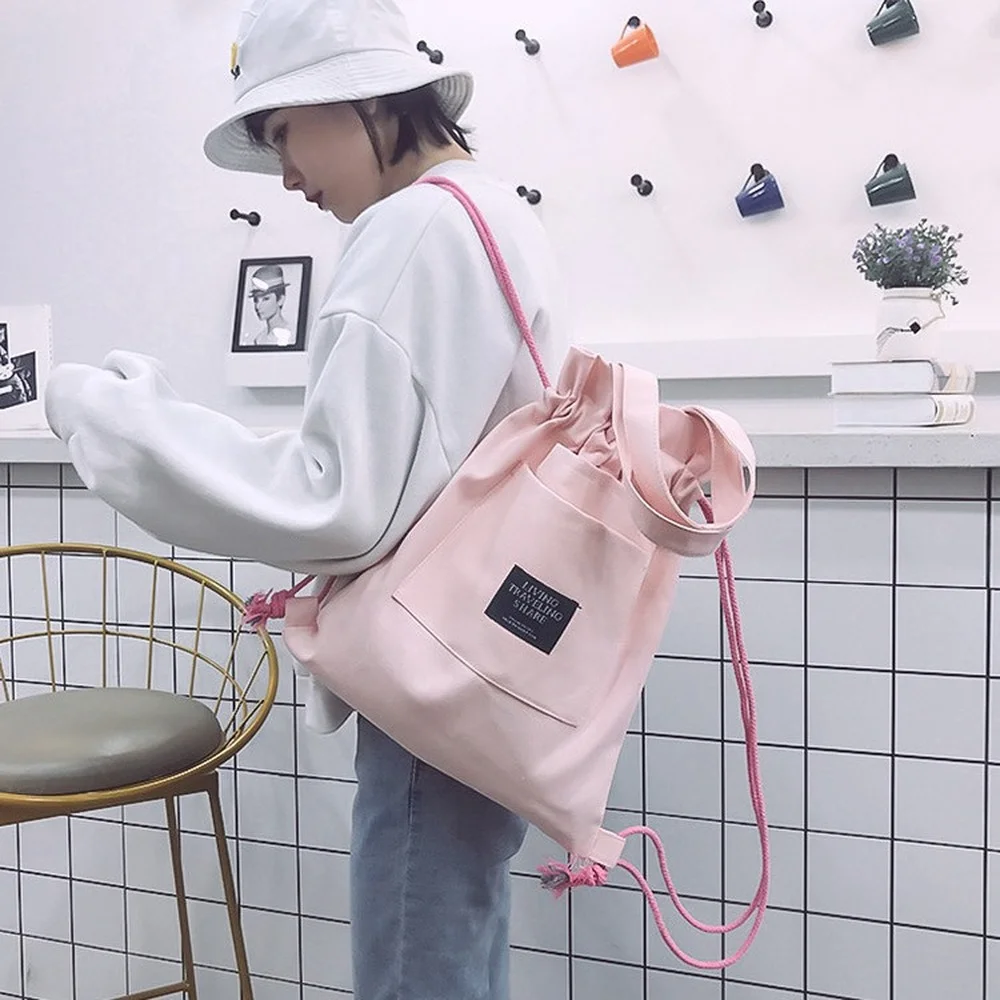 2021 New Women Canvas Backpack Female Student Korea Japan Tote Creative Drawstring School Girls Shoulder Backpack Drawstring Bag
2021 New Women Canvas Backpack Female Student Korea Japan Tote Creative Drawstring School Girls Shoulder Backpack Drawstring Bag