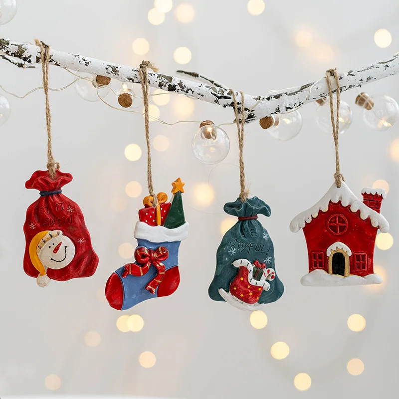 Christmas Resin Small Pendant Christmas Socks Gift Bag Snowman House ChristmasTree Hanging Pendant Christmas Decorations
Christmas Resin Small Pendant Christmas Socks Gift Bag Snowman House ChristmasTree Hanging Pendant Christmas Decorations