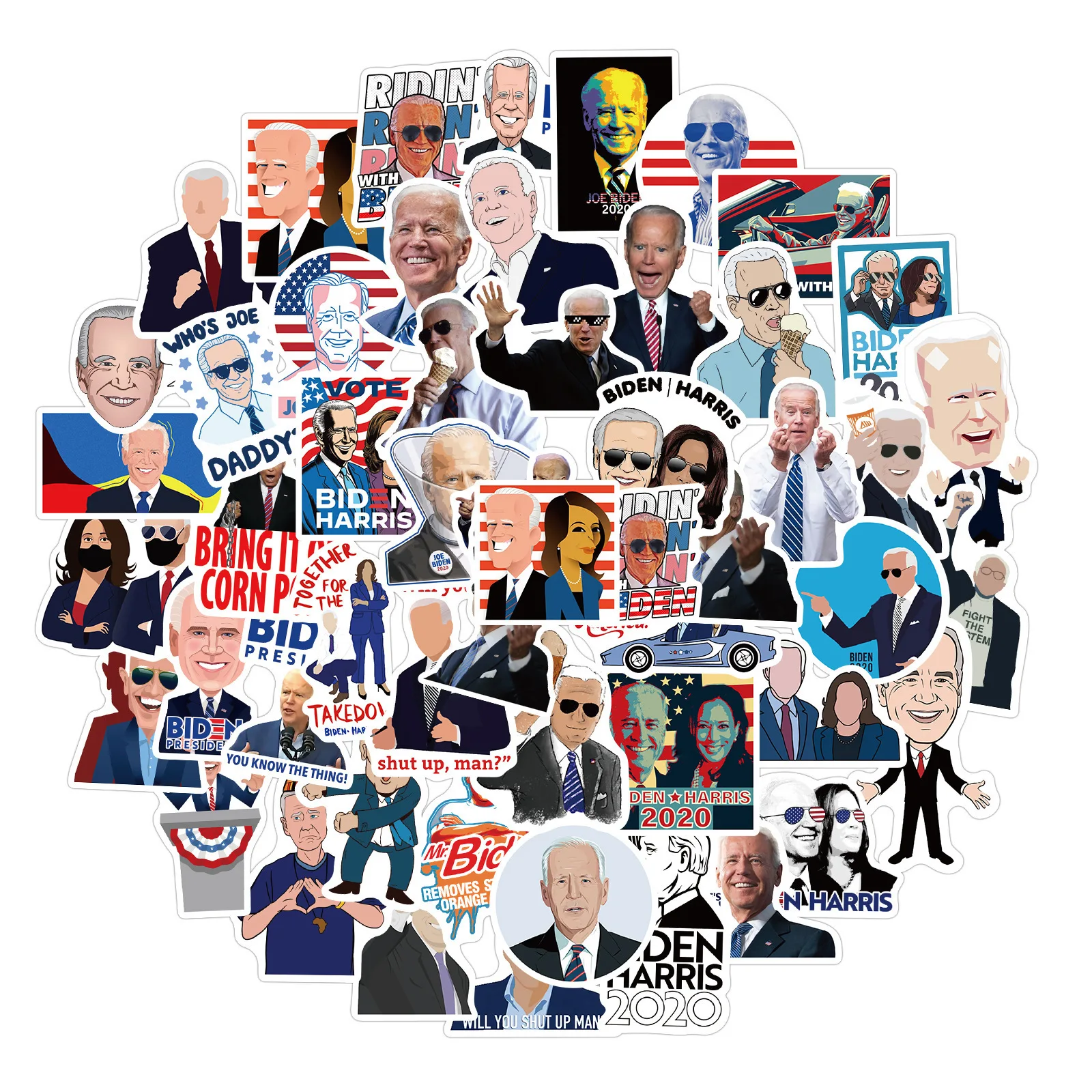 50 PCS Biden&Harris Stickers for Car Styling Bike Motorcycle Phone Laptop Travel Luggage Cool Funny JDM Decal
50 PCS Biden&Harris Stickers for Car Styling Bike Motorcycle Phone Laptop Travel Luggage Cool Funny JDM Decal