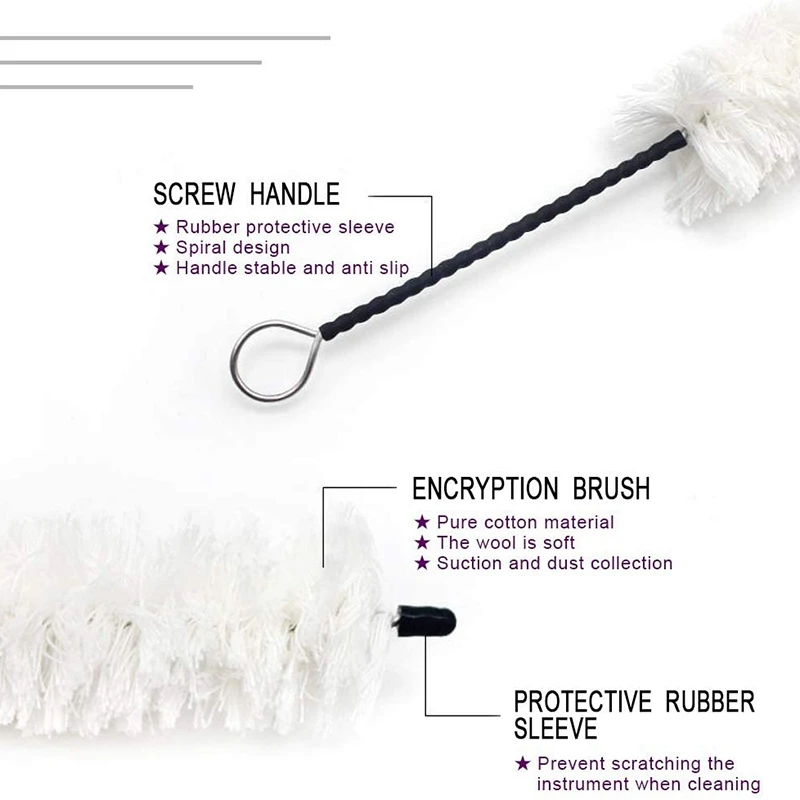Flute Cotton Cleaning Brush Kit Includes 1Pcs Cleaning Brush, 1Pcs Screwdriver ,1 Pair Gloves and 1Pcs Cleaning Cloth
Flute Cotton Cleaning Brush Kit Includes 1Pcs Cleaning Brush, 1Pcs Screwdriver ,1 Pair Gloves and 1Pcs Cleaning Cloth