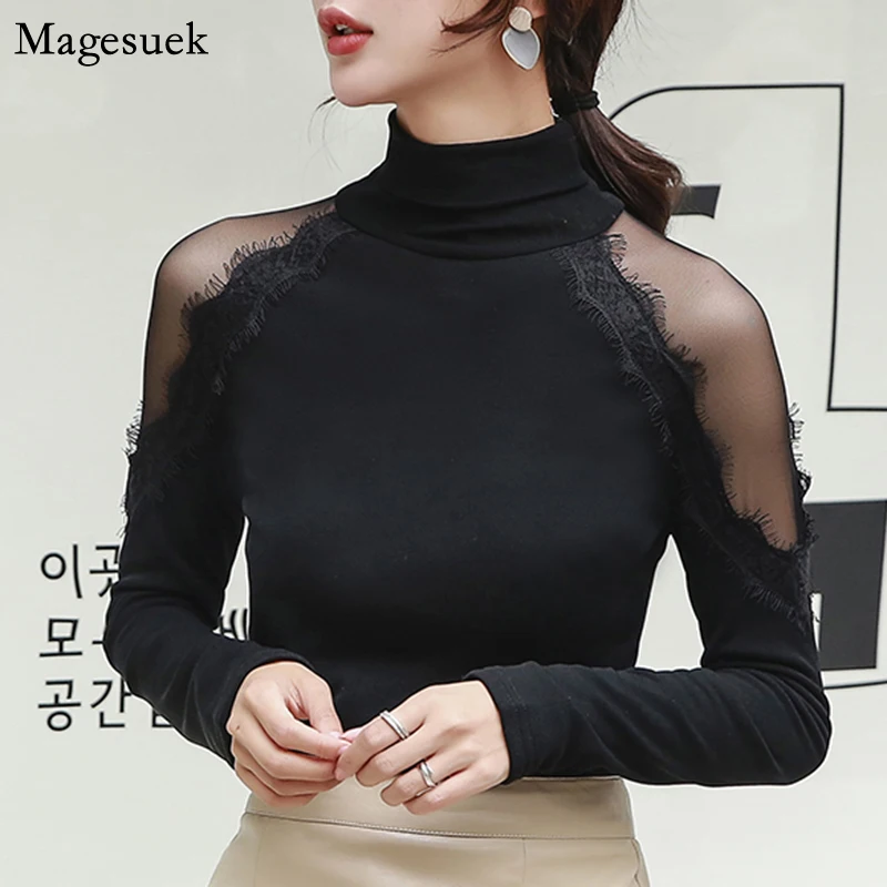 Spring Long Sleeve Lace Blouse Women 2021 Fashion Solid Women Blouses Tops Casual Office Lady Turtleneck Slim Women Shirts 11093
Spring Long Sleeve Lace Blouse Women 2021 Fashion Solid Women Blouses Tops Casual Office Lady Turtleneck Slim Women Shirts 11093