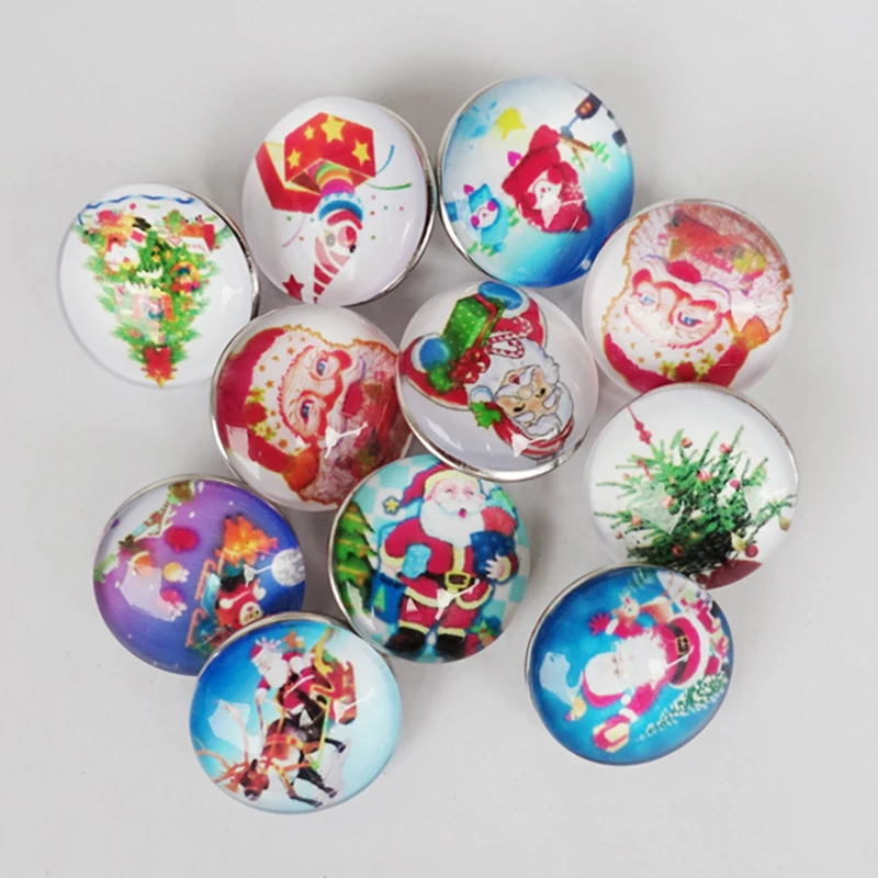 10 Pcs/lot The Best Christmas 18mm Snap Buttons Gift Glsss Dome Cabochon Santa Claus Trees Assorted Mix Fit Jewelry Findings
10 Pcs/lot The Best Christmas 18mm Snap Buttons Gift Glsss Dome Cabochon Santa Claus Trees Assorted Mix Fit Jewelry Findings