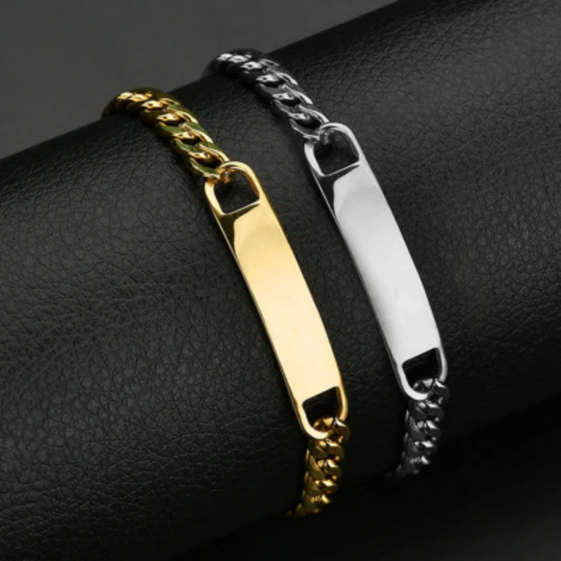 Fashion Custom Word Men's Stainless Steel Barcode Chain Adjustable men Bracelet Name Bracelet Gift Jewelry
Fashion Custom Word Men's Stainless Steel Barcode Chain Adjustable men Bracelet Name Bracelet Gift Jewelry