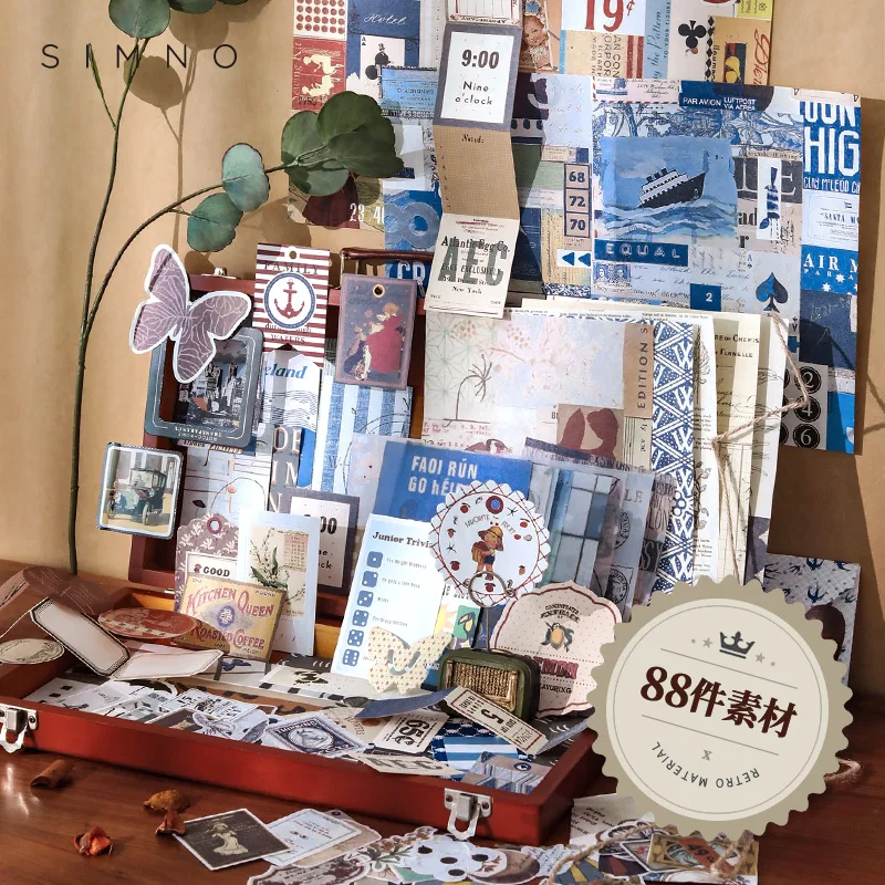 Yoofun 88pcs/pack Retro Material Pack Includes Material Paper Stickers Frame Decorative Papers for Scrapbooking Journals Diary
Yoofun 88pcs/pack Retro Material Pack Includes Material Paper Stickers Frame Decorative Papers for Scrapbooking Journals Diary