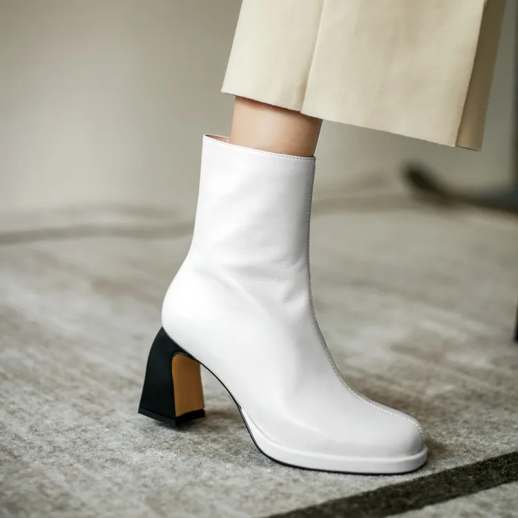 MLJUESE 2021 women soft ankle boots cow leather zippers boots winter short plush round toe high heels women boots
MLJUESE 2021 women soft ankle boots cow leather zippers boots winter short plush round toe high heels women boots