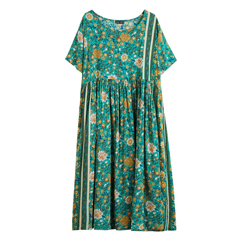 2020 New Summer Folk-Custom Big Size Women Dresses Short Sleeve Rural Holiday Beach Big Swing Dress for Women Oversized Vestidos
2020 New Summer Folk-Custom Big Size Women Dresses Short Sleeve Rural Holiday Beach Big Swing Dress for Women Oversized Vestidos