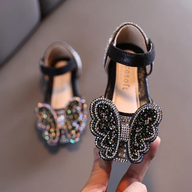 Summer Spring Girls Princess Shoes Butterfly Ankle Strap Sandals Crystal Big Girls Mary Janes Bling Kids Party Shoes Child
Summer Spring Girls Princess Shoes Butterfly Ankle Strap Sandals Crystal Big Girls Mary Janes Bling Kids Party Shoes Child