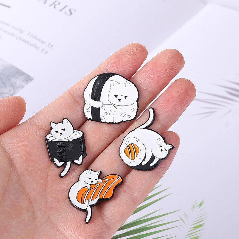 New Alloy Animal Shape Backpack Badge Brooch Cat Sushi Anti-glare Buckle Metal Brooch Creative Funny Cute Rice Ball Cat Brooch
New Alloy Animal Shape Backpack Badge Brooch Cat Sushi Anti-glare Buckle Metal Brooch Creative Funny Cute Rice Ball Cat Brooch