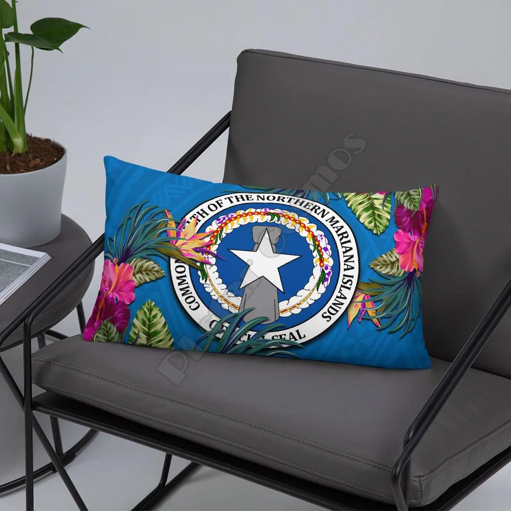 

Palau Pillow Coat Of Arms With Tropical Flowers Pillowcases Throw Pillow Cover Home Decoration