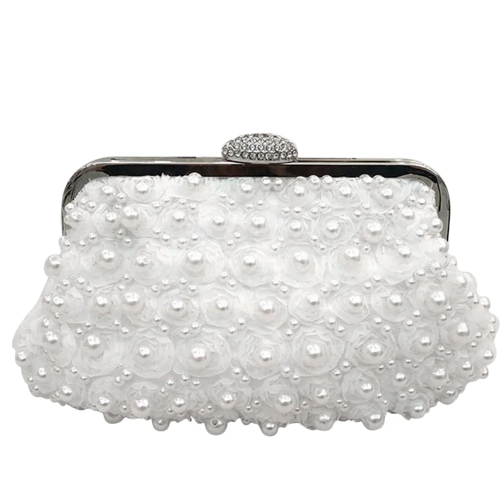 Women Hasp Lace Flower Lady Handbag Artificial Pearl Elegant Purse Luxury Fashion Wedding Beaded Evening Party Clutch Bag
Women Hasp Lace Flower Lady Handbag Artificial Pearl Elegant Purse Luxury Fashion Wedding Beaded Evening Party Clutch Bag