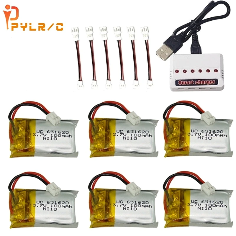 3 7 v 100mah литий полимерный Батарея и Зарядное устройство для Cheerson Cx 10 10a FQ777 124 Hubsan Q4