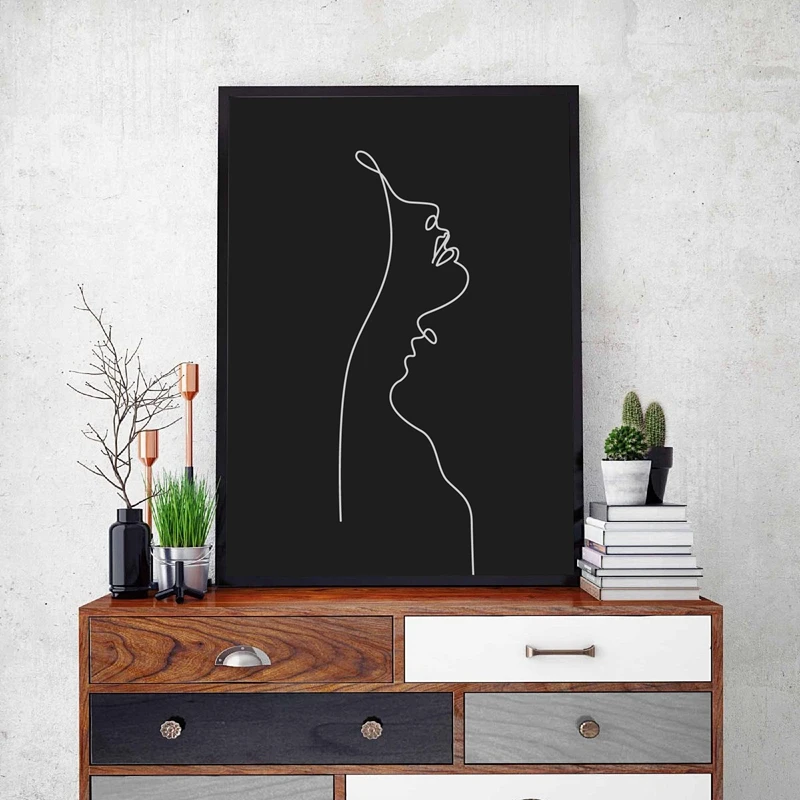 Abstract Woman Face Poster Line Art Drawing Painting On Canvas Black and White Minimalist Wall Art Picture Interior Home Decor
Abstract Woman Face Poster Line Art Drawing Painting On Canvas Black and White Minimalist Wall Art Picture Interior Home Decor