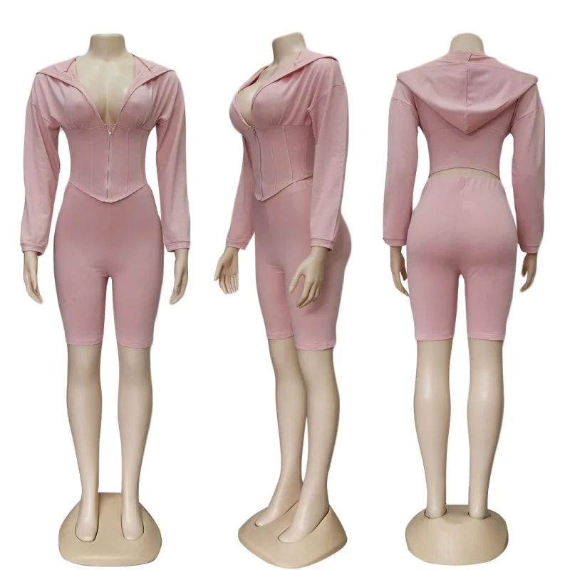 Two Piece Set Women Fashion Casual Solid Color Tracksuit Women Two-piece Set of Waist Shaping Long Sleeve Shorts in 5 Colors
Two Piece Set Women Fashion Casual Solid Color Tracksuit Women Two-piece Set of Waist Shaping Long Sleeve Shorts in 5 Colors