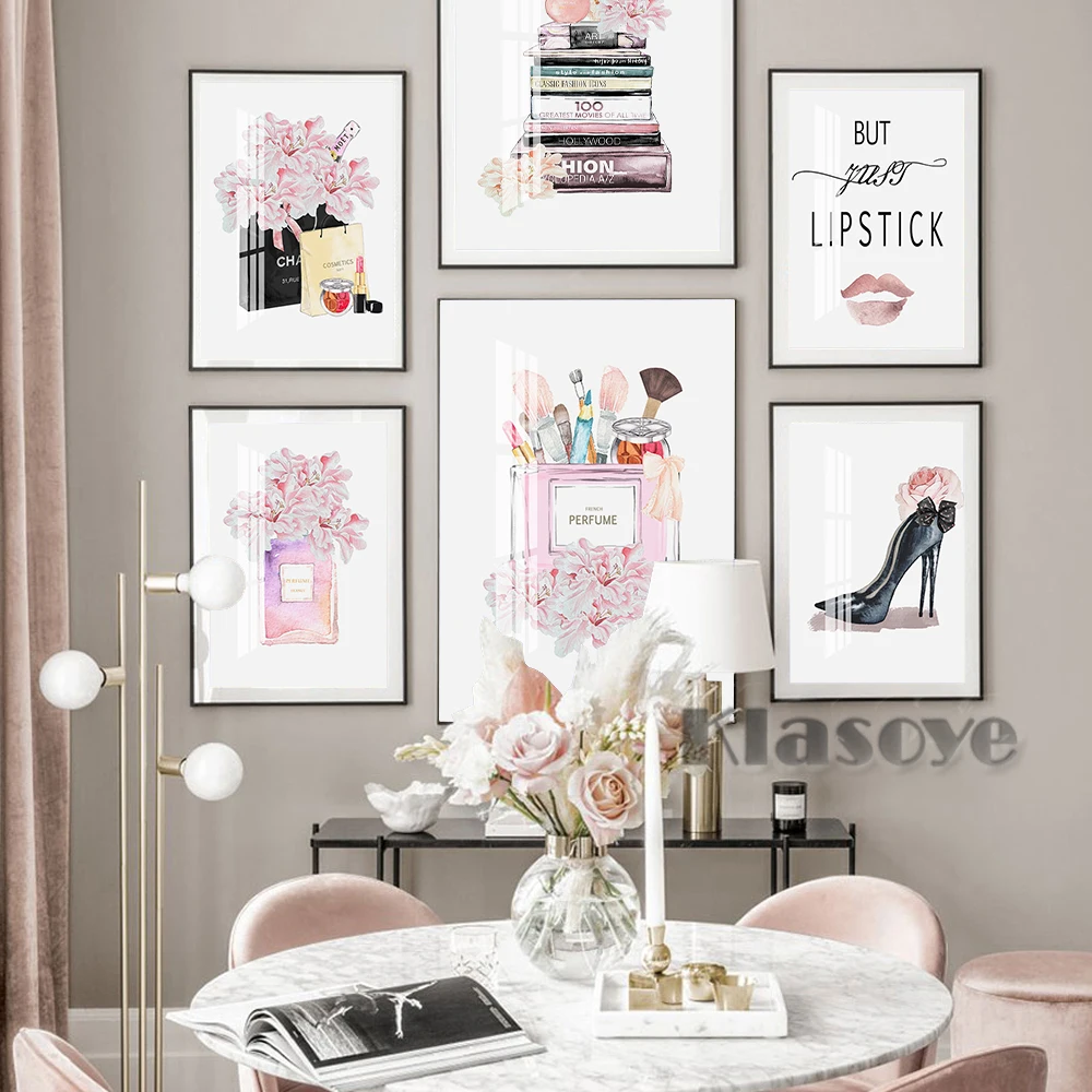 Watercolor Flower Floral Prints Art Poster High Heel Lipstick Perfume Wall Picture Canvas Painting Beauty Salon Home Decor Gift 
Watercolor Flower Floral Prints Art Poster High Heel Lipstick Perfume Wall Picture Canvas Painting Beauty Salon Home Decor Gift