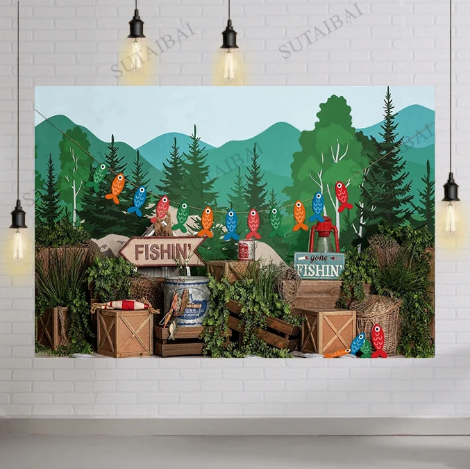 Gone Fishing Boy Girl Birthday Photography Background Fishing Gear Brown Board Child Portrait Cake Smash Backdrop Photo Studio
Gone Fishing Boy Girl Birthday Photography Background Fishing Gear Brown Board Child Portrait Cake Smash Backdrop Photo Studio