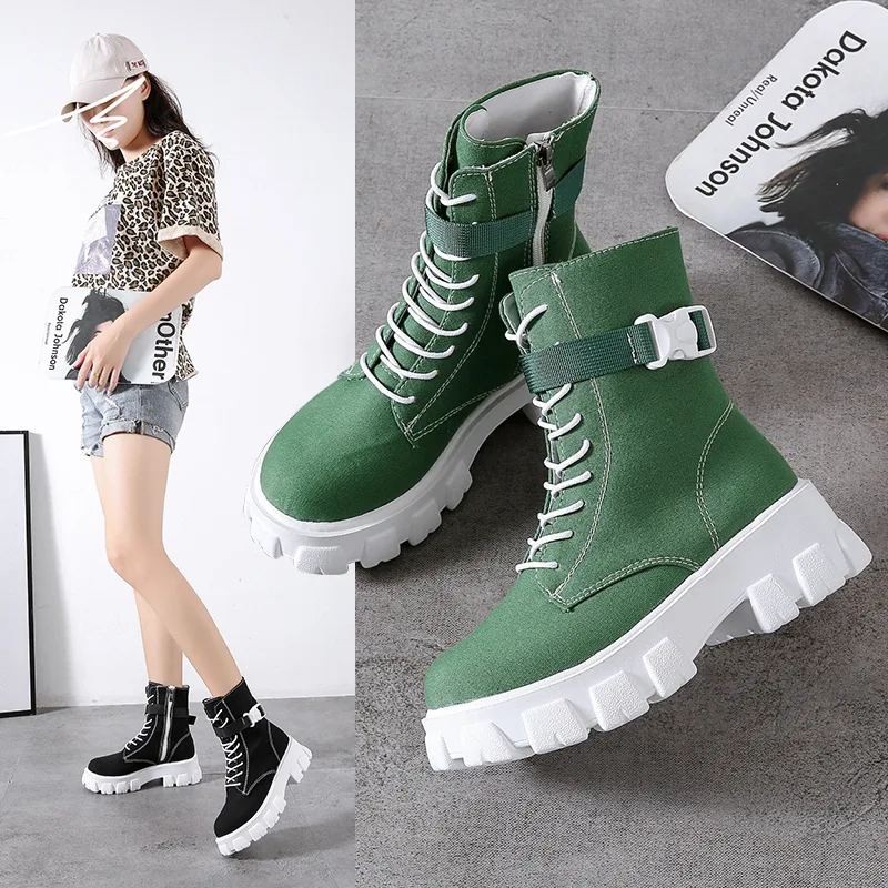 Autumn Winter New Flat-bottomed Women's Short-tube Thick-bottomed Ankle Boots Martin Boot Short Boots Platform Motorcycle Boots
Autumn Winter New Flat-bottomed Women's Short-tube Thick-bottomed Ankle Boots Martin Boot Short Boots Platform Motorcycle Boots
