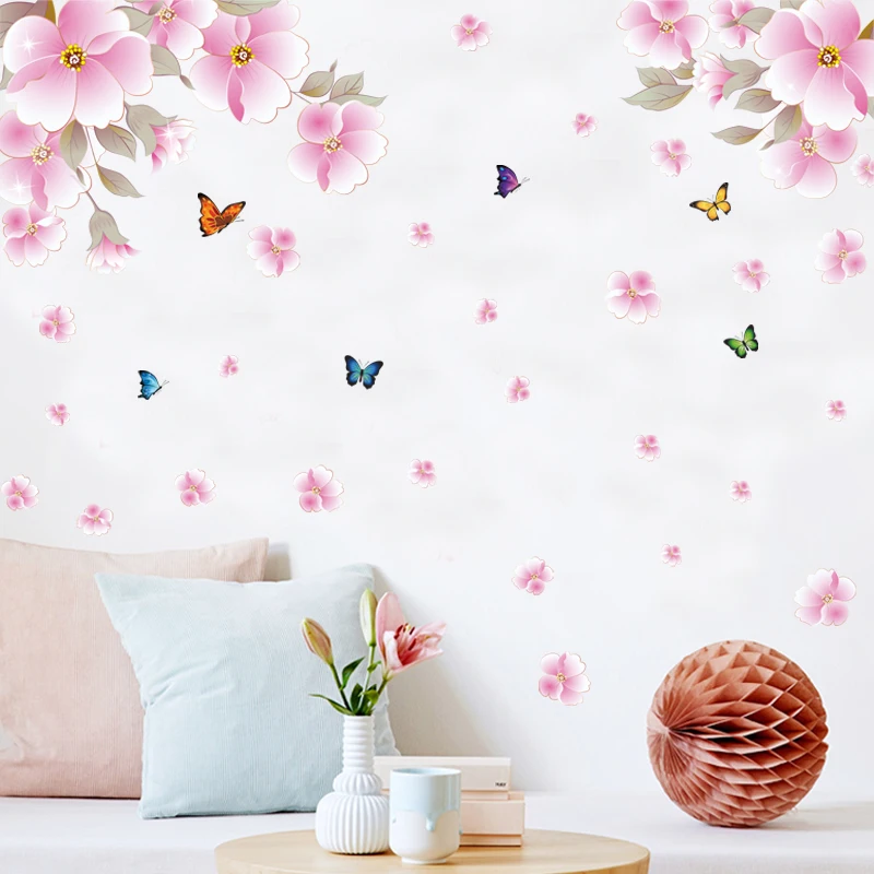 Romantic Flowers Wall Stickers Bedroom Living Room Decoration Dancing Butterflies Stickers Art Decals Sofa Backdrop Wallpaper
Romantic Flowers Wall Stickers Bedroom Living Room Decoration Dancing Butterflies Stickers Art Decals Sofa Backdrop Wallpaper