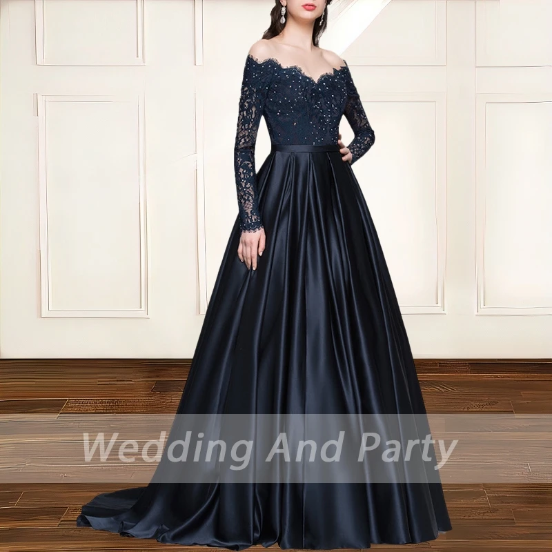 Длинные вечерние платья, сексуальное женское платье с открытыми плечами, кружевное атласное платье с бисером для свадебной вечеринки, Длин...
Длинные вечерние платья, сексуальное женское платье с открытыми плечами, кружевное атласное платье с бисером для свадебной вечеринки, Длин...