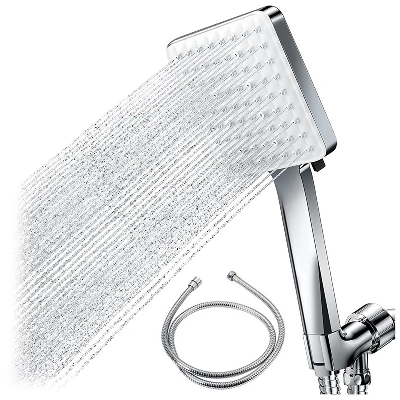 Shower Head with Handheld, One Hand Operation 6-Setting High Pressure Shower Head, with 59Inch Stretchable Hose
Shower Head with Handheld, One Hand Operation 6-Setting High Pressure Shower Head, with 59Inch Stretchable Hose