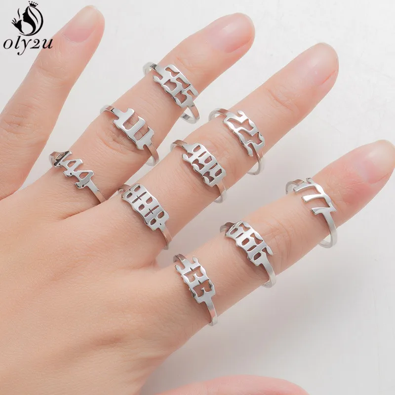 Lucky 222 111 333 555 666 444 888 999 777 Finger Rings For Women Men Stainless Steel Angel Number Ring Jewelry Accessories 2022
Lucky 222 111 333 555 666 444 888 999 777 Finger Rings For Women Men Stainless Steel Angel Number Ring Jewelry Accessories 2022