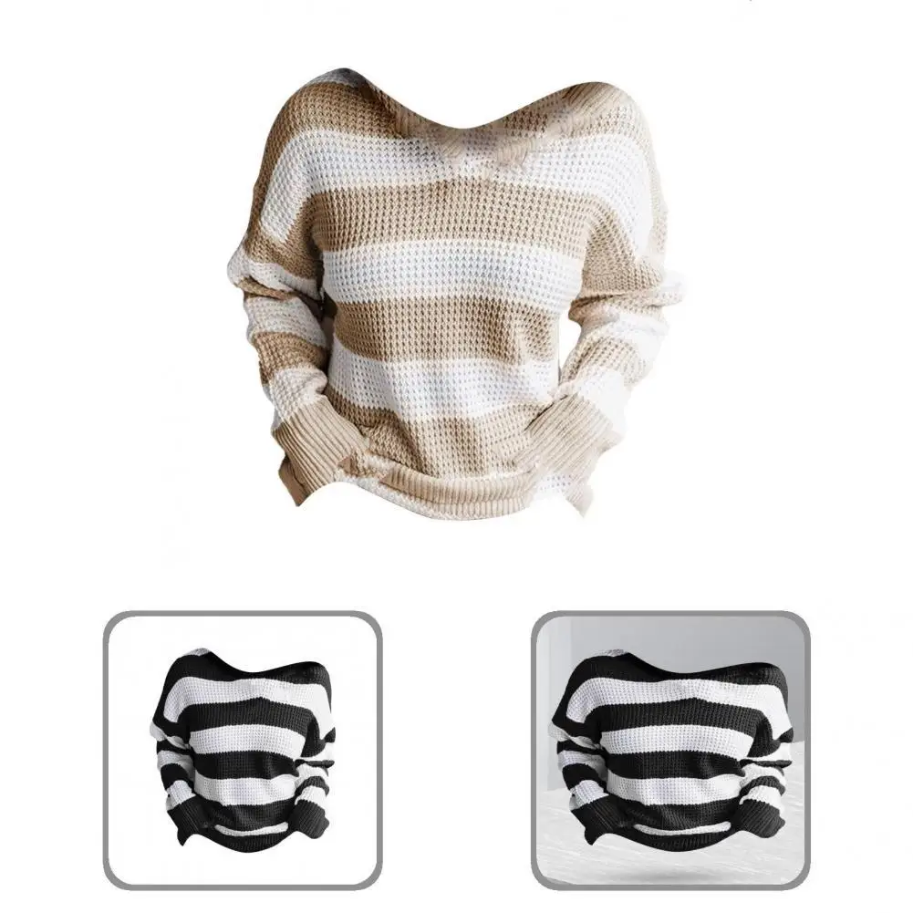 Lady Popular Long Sleeve Crew Neck Sweater Streetwear Women Pullover Sweater Color Block for Party 
Lady Popular Long Sleeve Crew Neck Sweater Streetwear Women Pullover Sweater Color Block for Party
