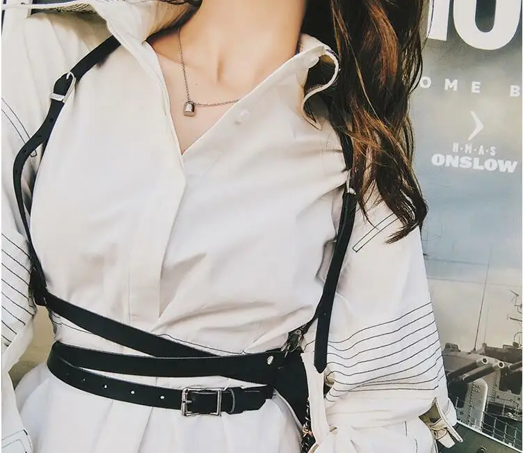 Women Body Harness Black Ladies Belt Femme Suspenders Fashion Accessories Suit for Shirts Dress | Аксессуары для одежды