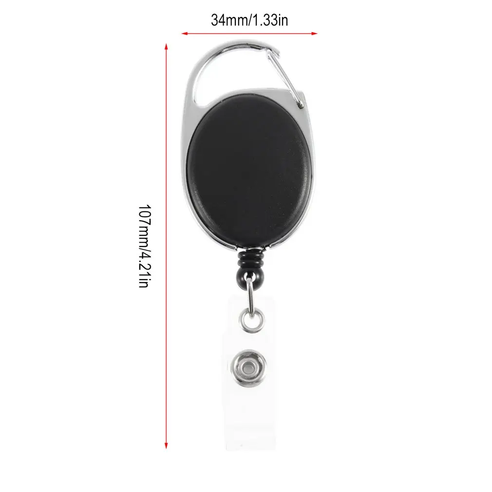 2021 new Black Retractable Reel Pull Key ID Card Badge Tag Belt Clip Chain Holder Metal Housing Plastic Covers Carabiner Style
2021 new Black Retractable Reel Pull Key ID Card Badge Tag Belt Clip Chain Holder Metal Housing Plastic Covers Carabiner Style