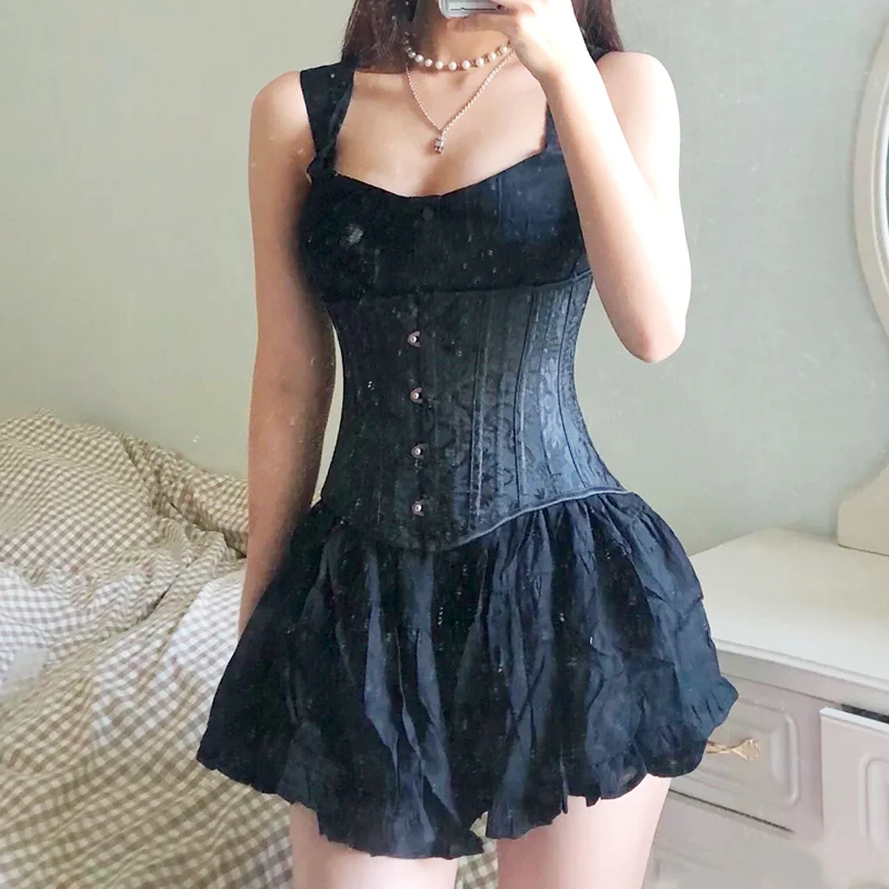 Sexy Corset Underbust Waist Cincher Satin Corsets Gothic Corset Top Bustier For Women Slimming Body Shaper Plus Size Black S-6XL
Sexy Corset Underbust Waist Cincher Satin Corsets Gothic Corset Top Bustier For Women Slimming Body Shaper Plus Size Black S-6XL