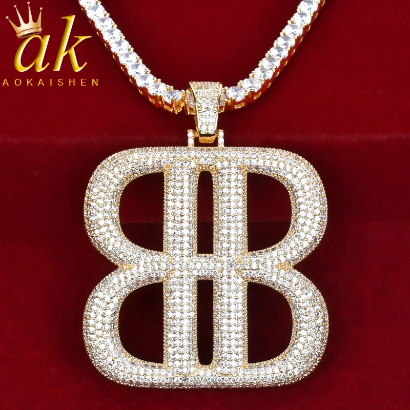 Кулон в форме буквы в, золотого цвета, ожерелье с кубическим цирконием, мужское Ювелирное Украшение в стиле хип-хоп 
Кулон в форме буквы в, золотого цвета, ожерелье с кубическим цирконием, мужское Ювелирное Украшение в стиле хип-хоп