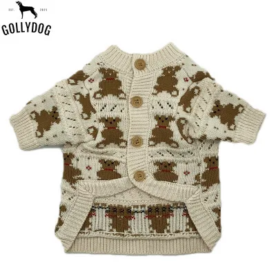 Puppy dog clothes autumn and winter new bear sweater cardigan Teddy Schnauzer Pomeranian VIP cute pet jacket S-XXL
Puppy dog clothes autumn and winter new bear sweater cardigan Teddy Schnauzer Pomeranian VIP cute pet jacket S-XXL