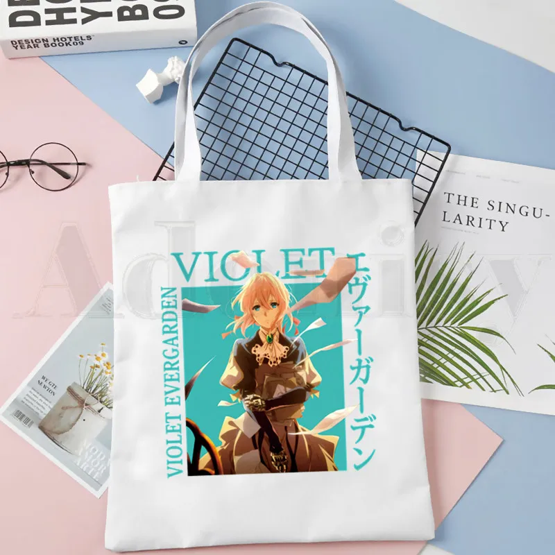 

Cattleya Baudelai Violet Evergarden Aesthetic Cute Handbags Shoulder Bags Casual Shopping Girls Handbag Women Elegant Canvas Bag