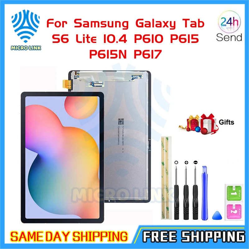 ЖК-дисплей для Samsung Galaxy Tab S6 Lite 10,4 P610 P615 P615N P617, дисплей с сенсорным стеклом и дигитайзером в сборе, замена, оригинал
ЖК-дисплей для Samsung Galaxy Tab S6 Lite 10,4 P610 P615 P615N P617, дисплей с сенсорным стеклом и дигитайзером в сборе, замена, оригинал