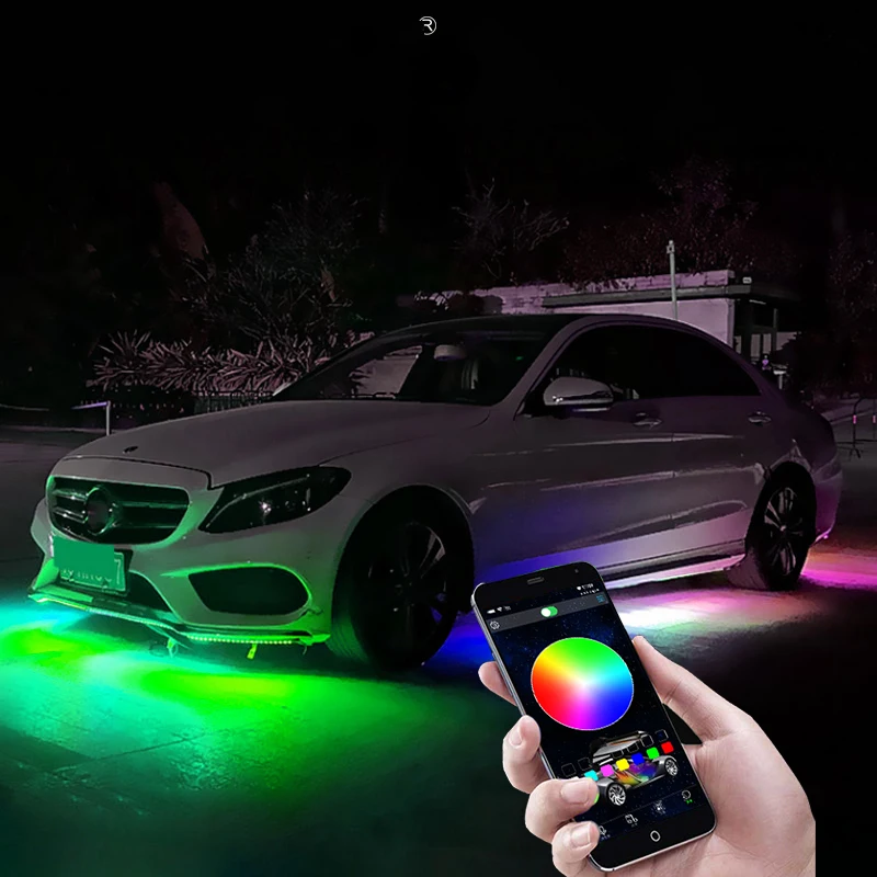 Водонепроницаемый Автомобильный светодиодный светильник, набор для подсветки, RGB неоновые накладки на нижнее белье, несколько режимов с уп...
Водонепроницаемый Автомобильный светодиодный светильник, набор для подсветки, RGB неоновые накладки на нижнее белье, несколько режимов с уп...