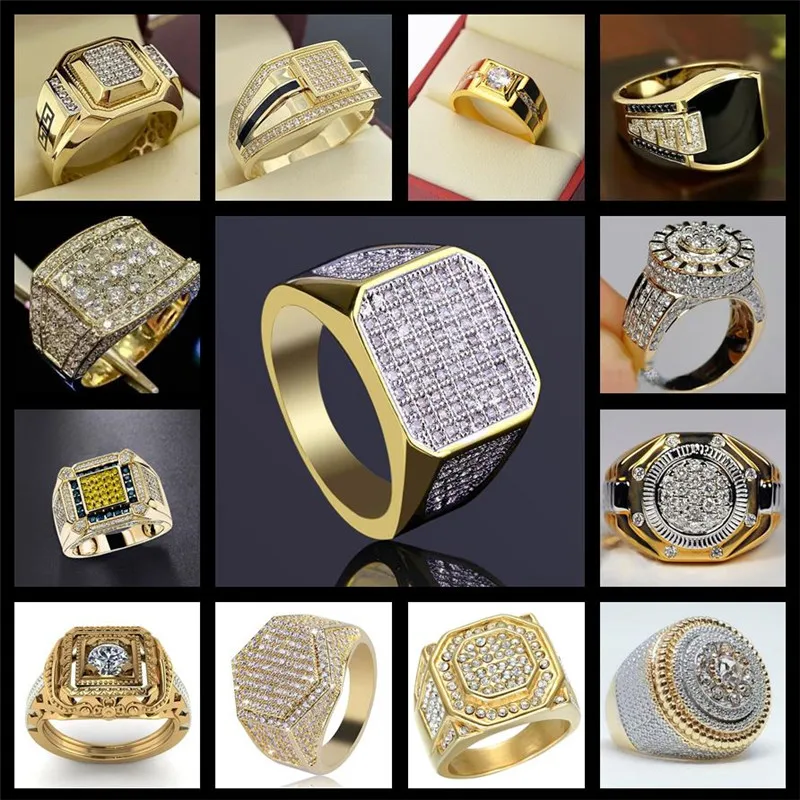 13 Styles Fashion Crystal Zircon Ring for Men Business Style Engagement Wedding Party Rings Jewelry Accessories Whole Sale
13 Styles Fashion Crystal Zircon Ring for Men Business Style Engagement Wedding Party Rings Jewelry Accessories Whole Sale