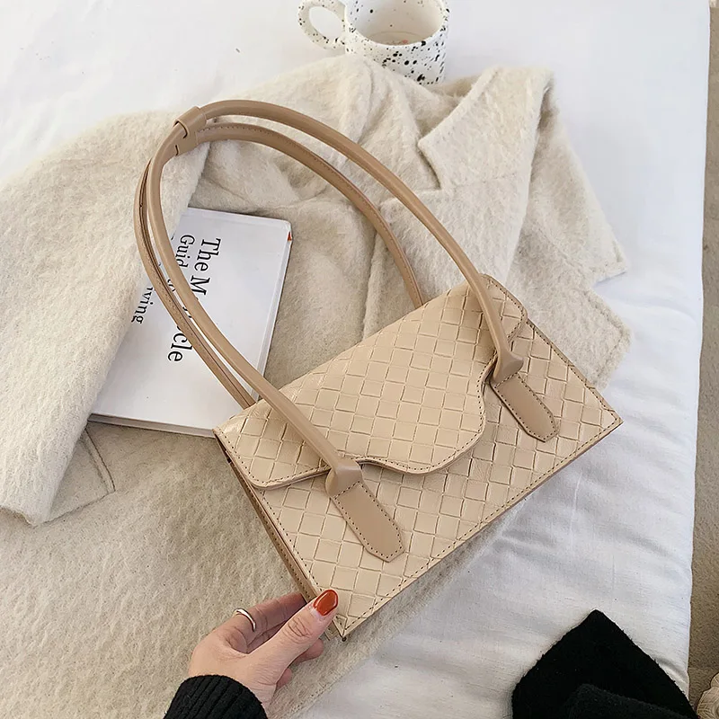 Women's Shoulder Bag Woven Texture Pattern Square Pure Color Leather Handbags Wholesale Lady New Fashion Elegant Female Bags
Women's Shoulder Bag Woven Texture Pattern Square Pure Color Leather Handbags Wholesale Lady New Fashion Elegant Female Bags