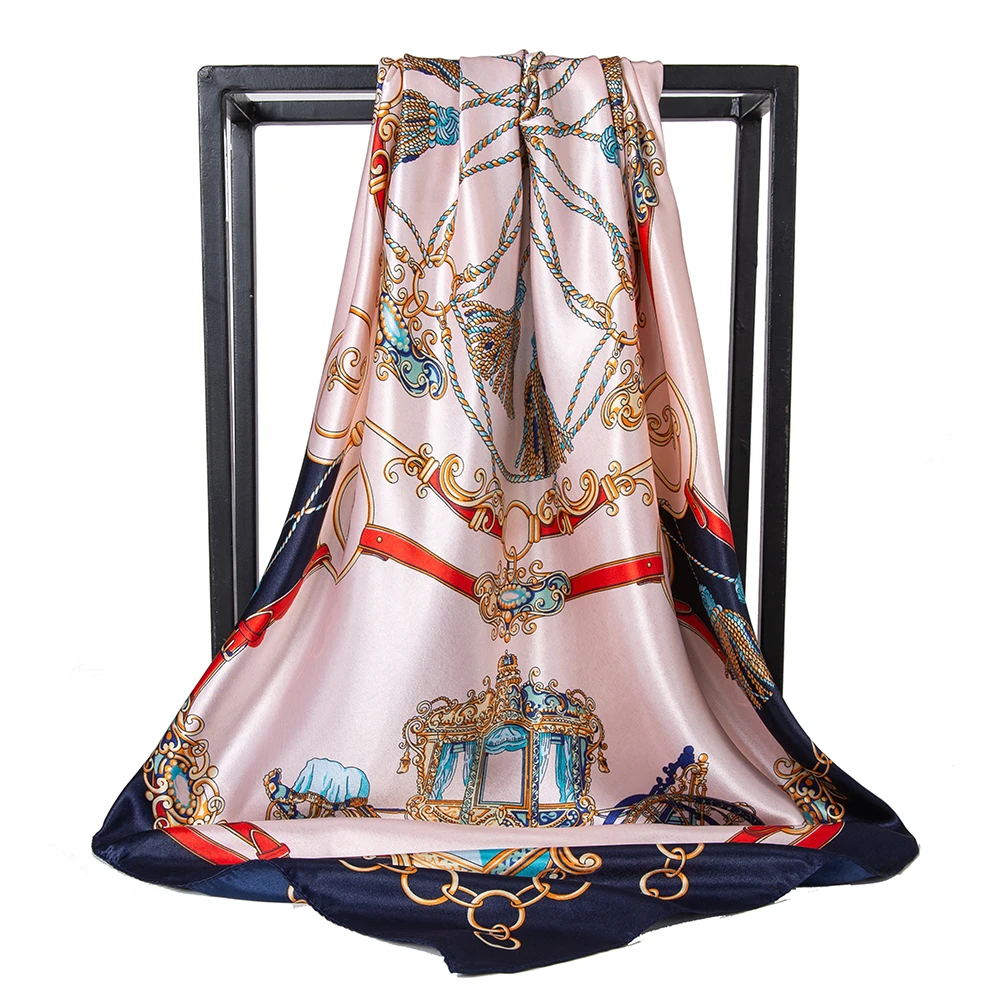 Silk Scarf Women Fashion Print Square Satin Headscarf For Lady Luxury Brand Shawls Foulard Hijab 90*90cm
Silk Scarf Women Fashion Print Square Satin Headscarf For Lady Luxury Brand Shawls Foulard Hijab 90*90cm