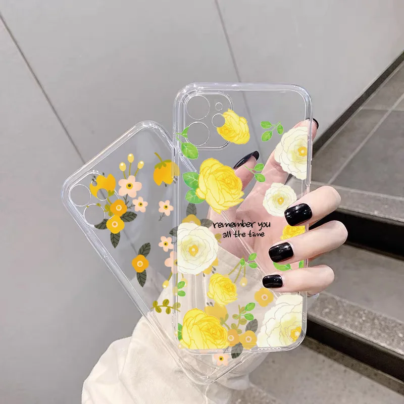 Clear Phone Case For iPhone 7 8 Plus SE 2020 11 12 13 Pro Max X XS MAX XR Yellow Rose Flower Floral Soft Transparent Cover Funda
Clear Phone Case For iPhone 7 8 Plus SE 2020 11 12 13 Pro Max X XS MAX XR Yellow Rose Flower Floral Soft Transparent Cover Funda
