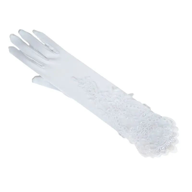 Wedding Bridal Long Gloves Hollow Embroidery Sequins Floral Lace Satin Mittens
Wedding Bridal Long Gloves Hollow Embroidery Sequins Floral Lace Satin Mittens