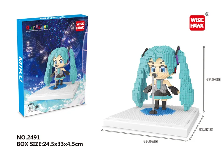 Small Building Block Hatsune Mik Micro Building Block Action Figure Toys Assemble Model Toys Figures for Children Kids Bricks
Small Building Block Hatsune Mik Micro Building Block Action Figure Toys Assemble Model Toys Figures for Children Kids Bricks