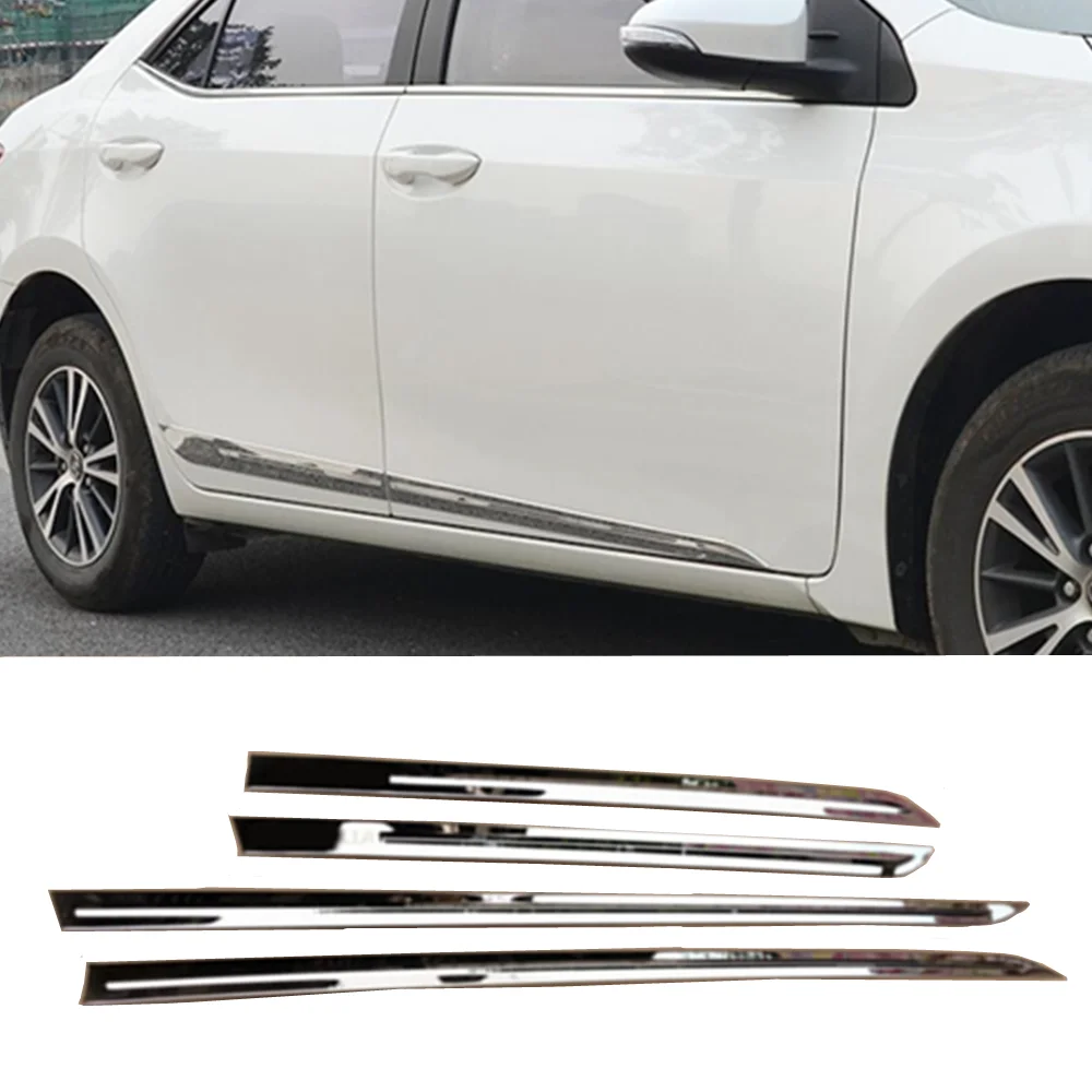 Car Stainless Steel Stickers Exterior Door Trim Side Protector Edge Bumper Strip 4pcs For Toyota Corolla Altis 2014 2015 2016
Car Stainless Steel Stickers Exterior Door Trim Side Protector Edge Bumper Strip 4pcs For Toyota Corolla Altis 2014 2015 2016