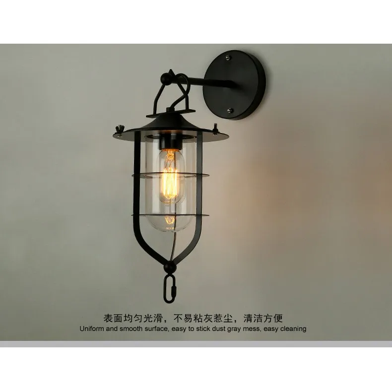 American Retro Industrial Style LOFT Wrought Iron Wall Lamp Dock Lamp Balcony Corridor Bedside Shop Decoration Wall Lamp Led
American Retro Industrial Style LOFT Wrought Iron Wall Lamp Dock Lamp Balcony Corridor Bedside Shop Decoration Wall Lamp Led