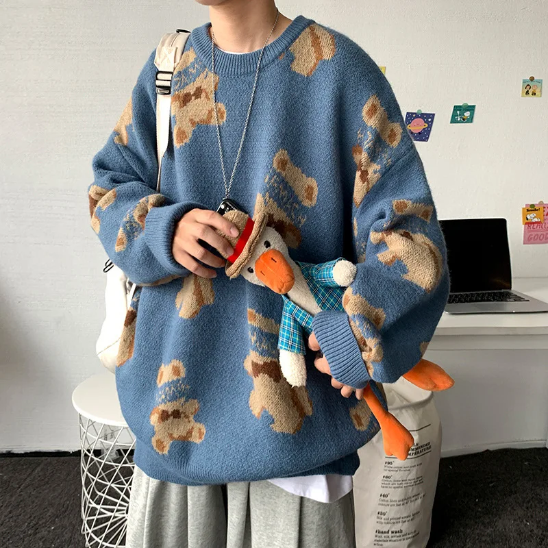 Men's Sweater O-neck Sweater Male INS Hong Kong Hip Hop Knitwear Korean Fashion Autumn Winter Thickened Sweater Loose Pullovers
Men's Sweater O-neck Sweater Male INS Hong Kong Hip Hop Knitwear Korean Fashion Autumn Winter Thickened Sweater Loose Pullovers