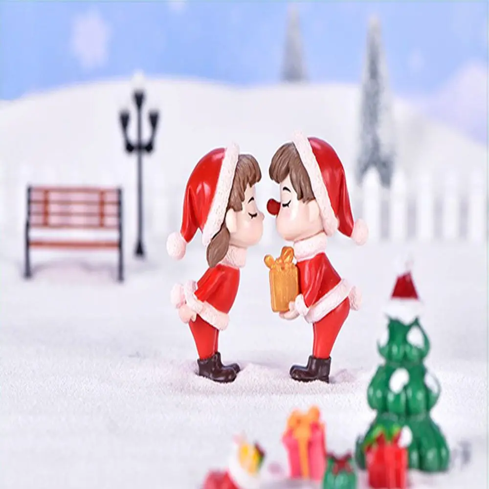 gift Christmas Dress Up Resin Craft Toy Figure Doll DIY Micro Couple 
gift Christmas Dress Up Resin Craft Toy Figure Doll DIY Micro Couple