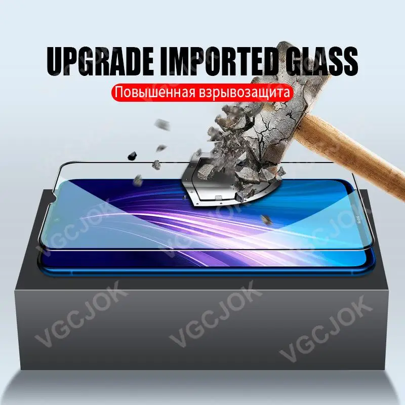 Защитное стекло 9D для Xiaomi Redmi 8A 9A 9AT 9C NFC закаленное защитное экрана Note 8 9 10 Pro 8T 9T 9S