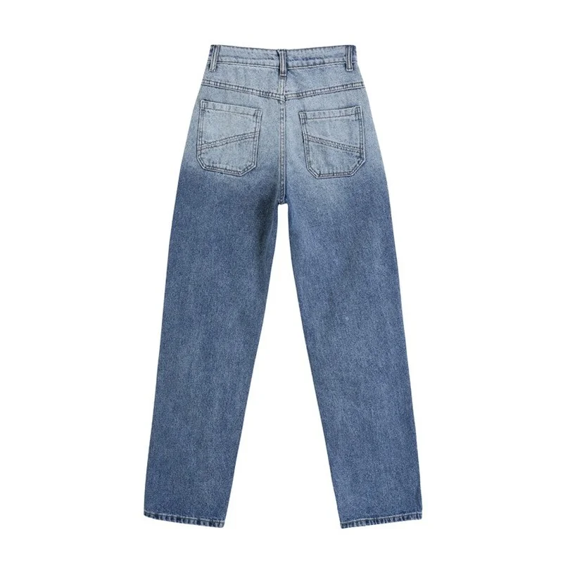 2021 Autumn and Winter Fashion New Gradient Blue Personality Ripped Jeans Women's Loose Drape High Waist and Thin Wide-leg Pants
2021 Autumn and Winter Fashion New Gradient Blue Personality Ripped Jeans Women's Loose Drape High Waist and Thin Wide-leg Pants