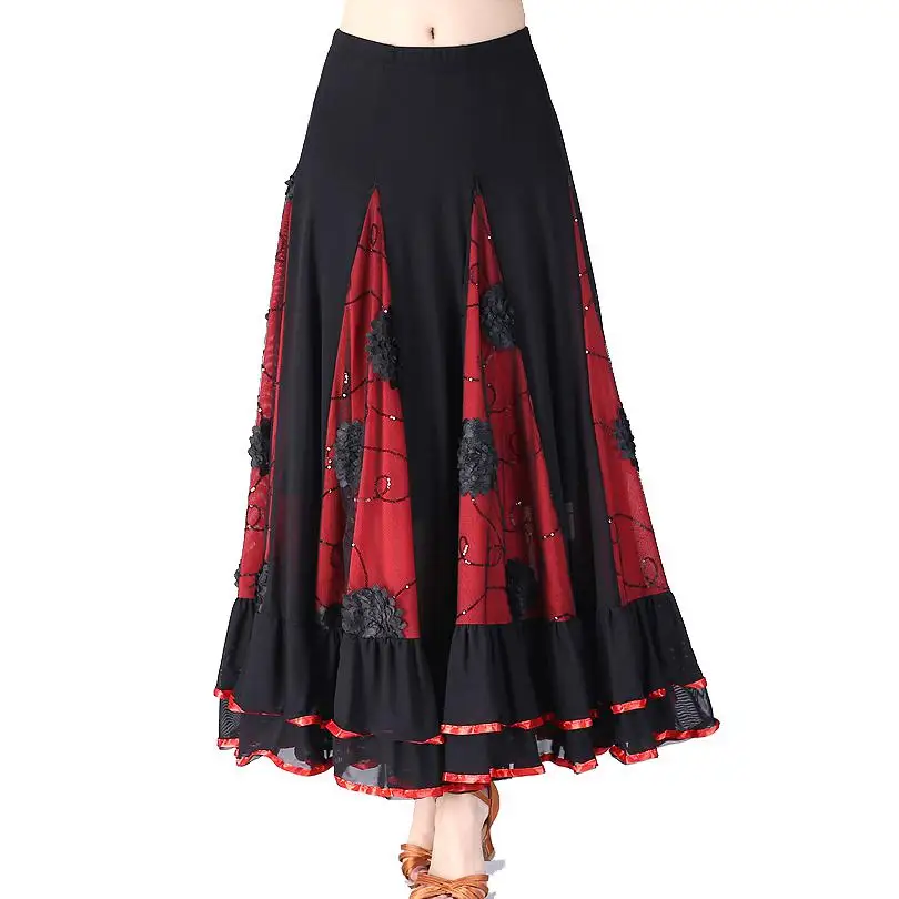 Modern Ballroom Long Skirts Ladies New Flamenco Dance Costume Skirt Waltz Standard Tango Dancewear Performance Big Swing Skirt
Modern Ballroom Long Skirts Ladies New Flamenco Dance Costume Skirt Waltz Standard Tango Dancewear Performance Big Swing Skirt