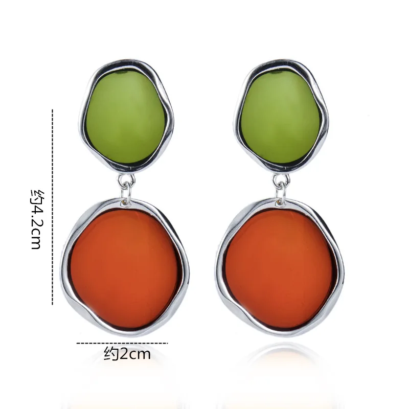 S925 New South Korean oil contrast color, geometric irregular fashion women's earrings, temperament jewelry 2020 SHANGZHIHUA
S925 New South Korean oil contrast color, geometric irregular fashion women's earrings, temperament jewelry 2020 SHANGZHIHUA