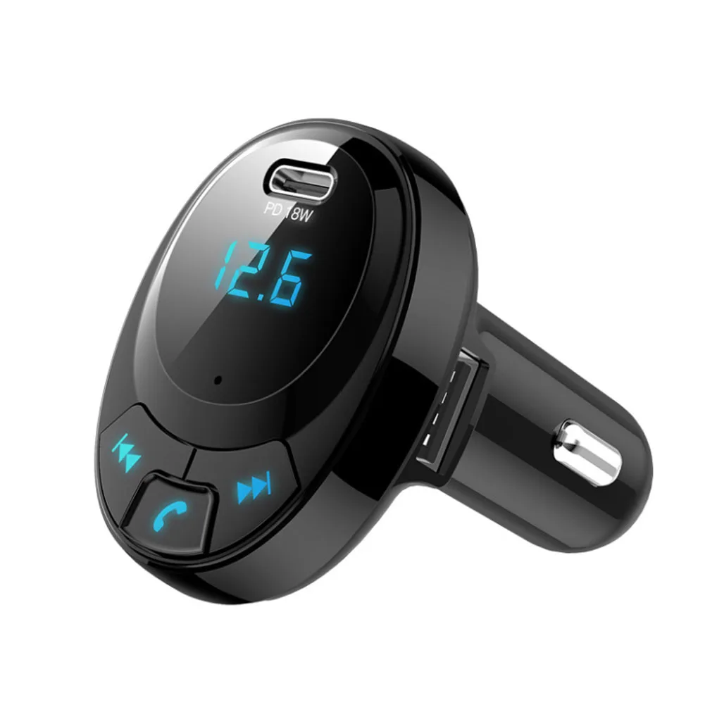 Car PD18W Car FM Transmitter Bluet-ooth5.0 Transmiter Dual USB + Type C Car Charger Adapter For Car Motorcycle Cigarette Lighter
Car PD18W Car FM Transmitter Bluet-ooth5.0 Transmiter Dual USB + Type C Car Charger Adapter For Car Motorcycle Cigarette Lighter
